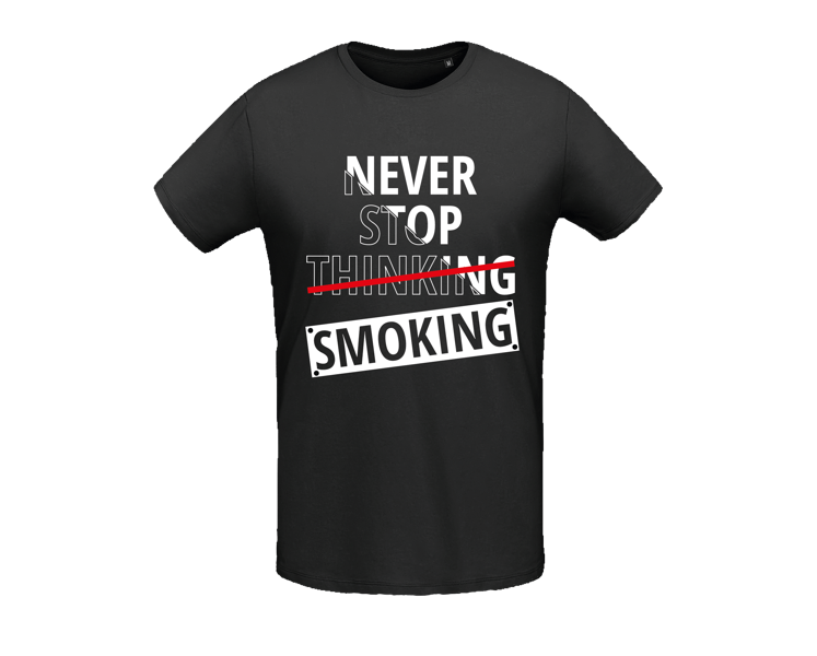 Never stop Smoking T-krekls